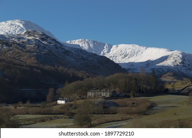 Snowy Wetherlam From Little Langdale