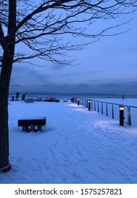 Snowy Winter Beautiful Lake Champlain 