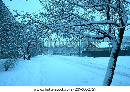 Similar – Snowy road Subdued colour