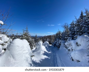 Snowy Winter Mountain In Northeast United States