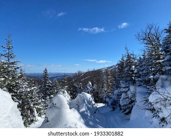 Snowy Winter Mountain In Northeast United States