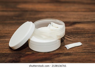 Snus Box With Nicotine Pouches On Wooden Background.