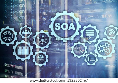 SOA. Business model and Information technology concept for Service Oriented Architecture under principle of service encapsulation.
