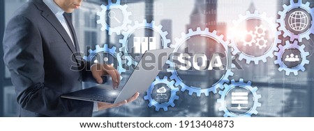 SOA. Service Oriented Architecture under principle of service encapsulation.