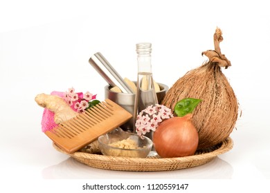 Soak Hair With Ginger ,onion And Coconut Oil For Hair Care Treatment.
 (Accelerate Hair Growth)