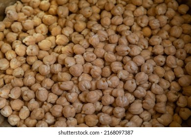 Soaking Chickpeas In Water To Make A Salad