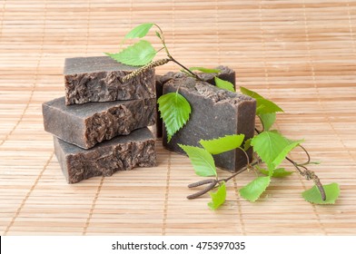 Soap With Birch Tar. Natural Handmade Soap.