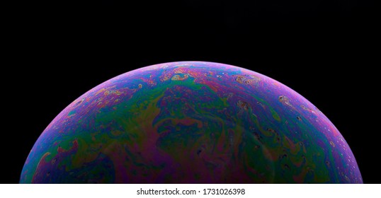 Soap Bubble Isolated On Black