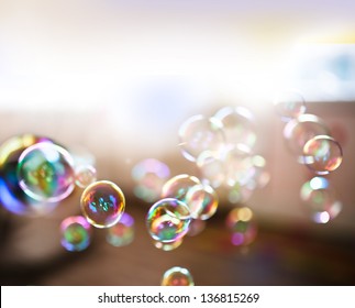 Soap Bubbles, Abstract Background