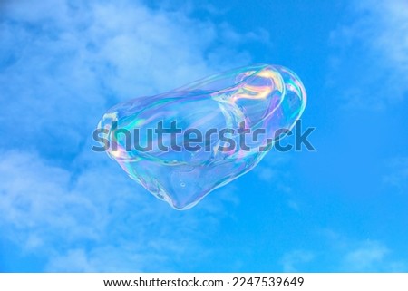 Image, Stock Photo Lots of soap bubbles in the sky