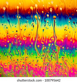 Soap Film Macro Closeup Square