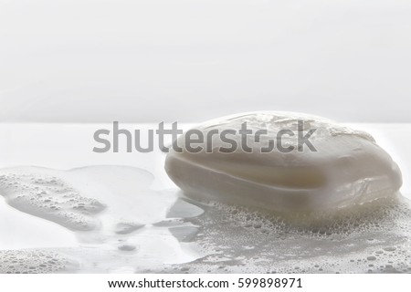 Soap foam, soap, brushes