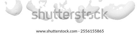 Soap foam or shampoo Soap foam texture or shampoo surface with bubble isolated with clipping path on background.