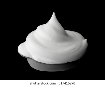 Soap Foam Shaving Cream Bubble Isolated On Black Background Object Health Concept