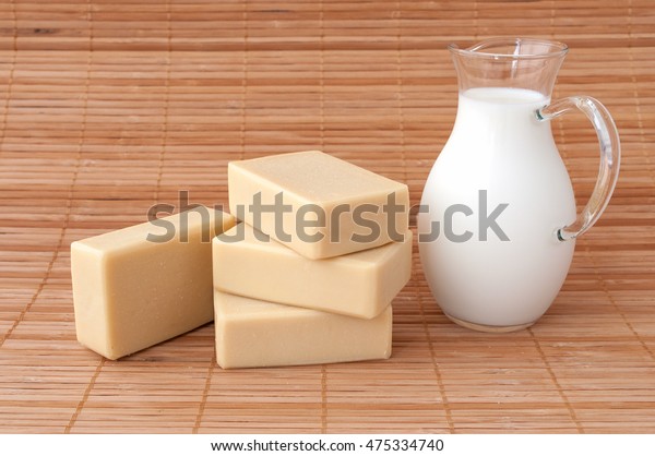 soap with goat\'s\
milk. natural handmade\
soap