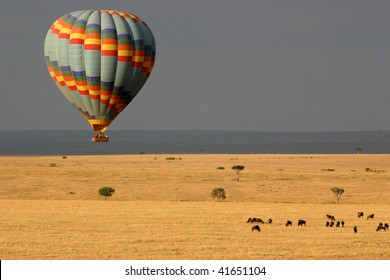 Soaring Over The Masai Mara In A Hot Air Balloon