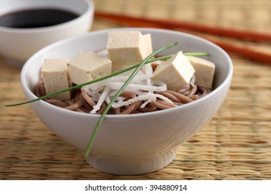 Soba Noodle Soup With Tofu, Daikon Radish And Green Onion