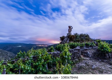 SOBER, GALICA, SPAIN - OCTOBER 10, 2016: Ribeira Sacra Landscape