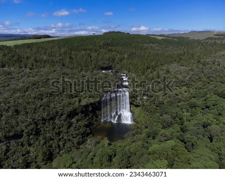 Sobradinho waterfall in Senges Parana Brazil.