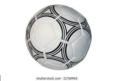 Soccer Ball Close Up, Isolated On A White Background