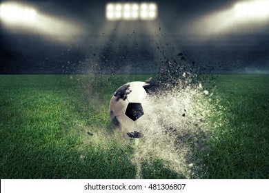 Soccer Ball Explodes In Dust And Ash