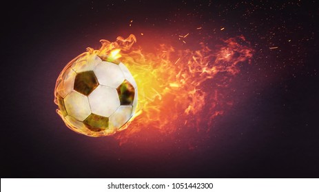 Soccer Ball In Fire