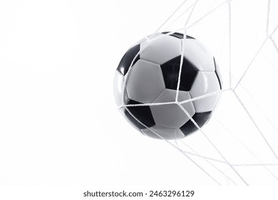 Soccer ball goal success on white background - Powered by Shutterstock