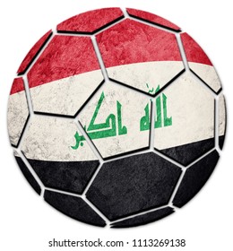 Soccer Ball National Iraq Flag. Iraq Football Ball.