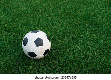 Soccer Ball On Artificial Turf