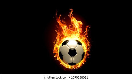 Soccer Ball On Fire