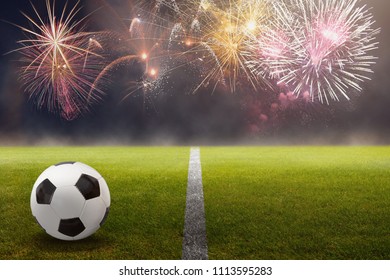 Soccer Stadium Fireworks High Res Stock Images Shutterstock