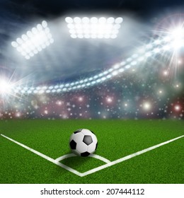 Soccer Football Scoreboard Spotlight Vector Illustration Stock Vector ...