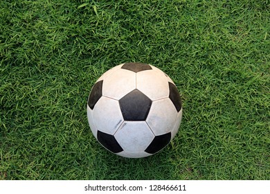 Soccer Ball On Green Grass
