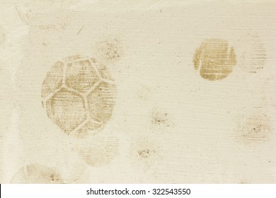 Soccer Ball Print On Wall Background