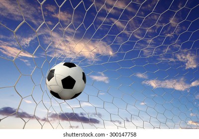 Soccer Ball Sky Background Stock Photo 300147758 