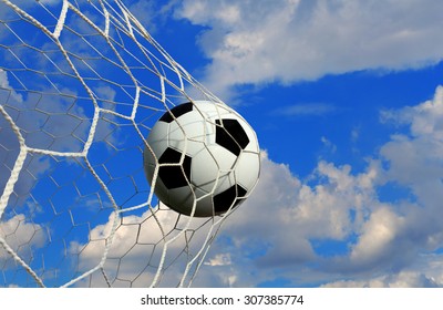 Soccer Ball Sky Background Stock Photo (Edit Now) 307385774