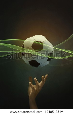 Similar – Image, Stock Photo High in the air Soccer