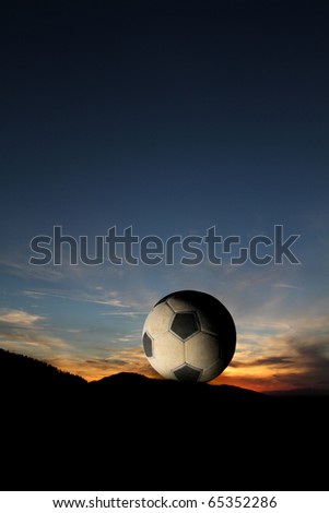 Similar – Image, Stock Photo black forest football.