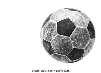 Soccer Ball Texture Black And White On White Background