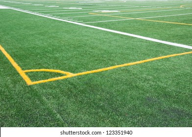 Soccer Corner On College American Football Field