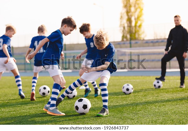 Soccer Education Young Boys Physical Education Stock Photo 1926843737 ...