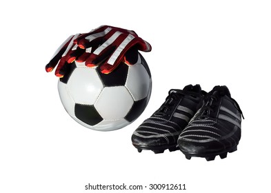 Soccer Equipment In White Background