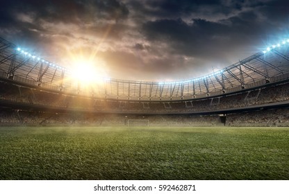 soccer field - Shutterstock ID 592462871