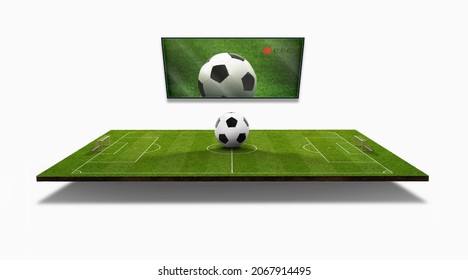 Soccer Field From Above - Texture Background - 3D-Illustration