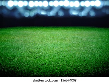 soccer field and the bright lights - Shutterstock ID 156674009