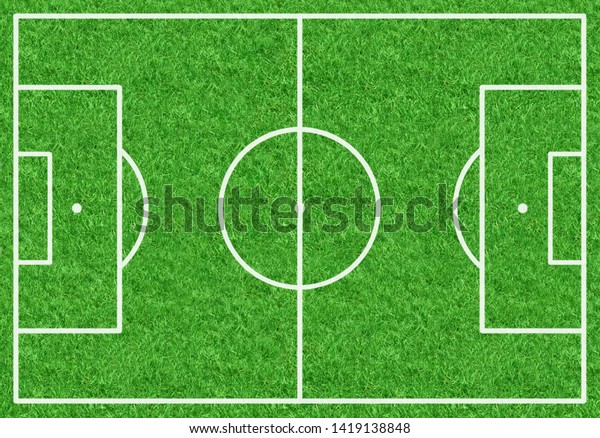 Soccer Field Football Pitch Top View Stock Photo 1419138848 | Shutterstock