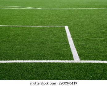 Soccer Field Green With Markup Elements