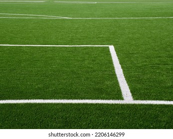 Soccer Field Green With Markup Elements