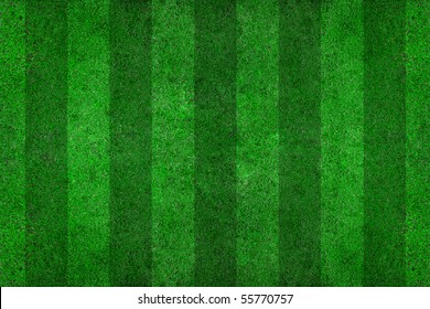 Soccer Field With Lines On Grass