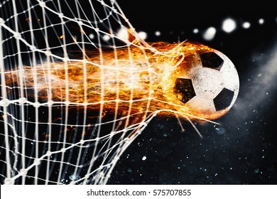 Soccer Fireball Scores A Goal On The Net